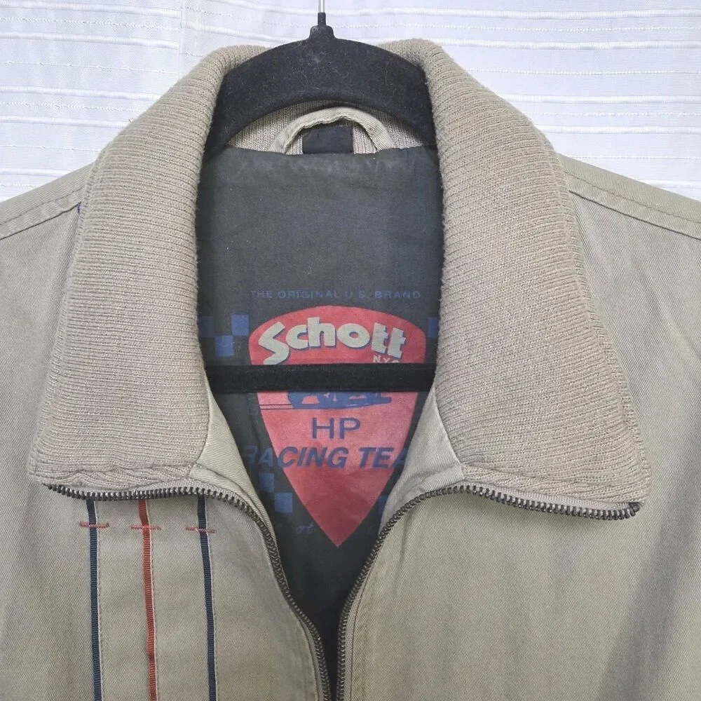 VTG Schott HP Racing Team Jacket Men's M Tan